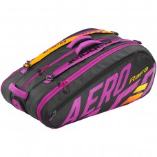 RAQUETEIRA BABOLAT PURE AERO RAFA X12 - PRETO/LARANJA/ROSA